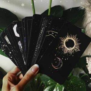 Celestial oracle card deck set.
